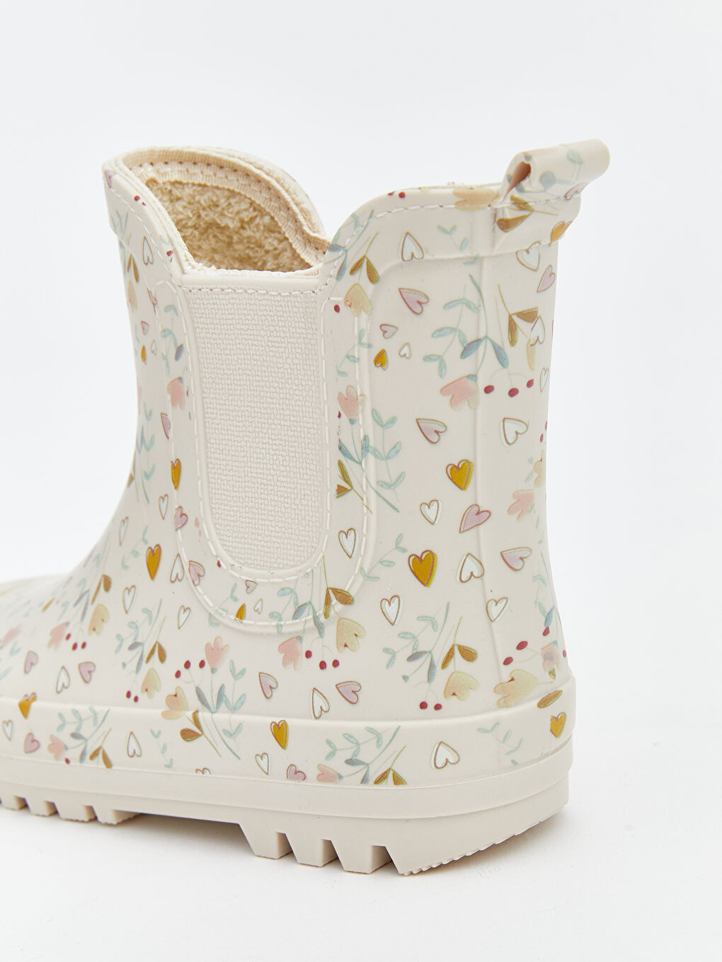 Bej Desenli Kız Bebek Yağmur Botu-4