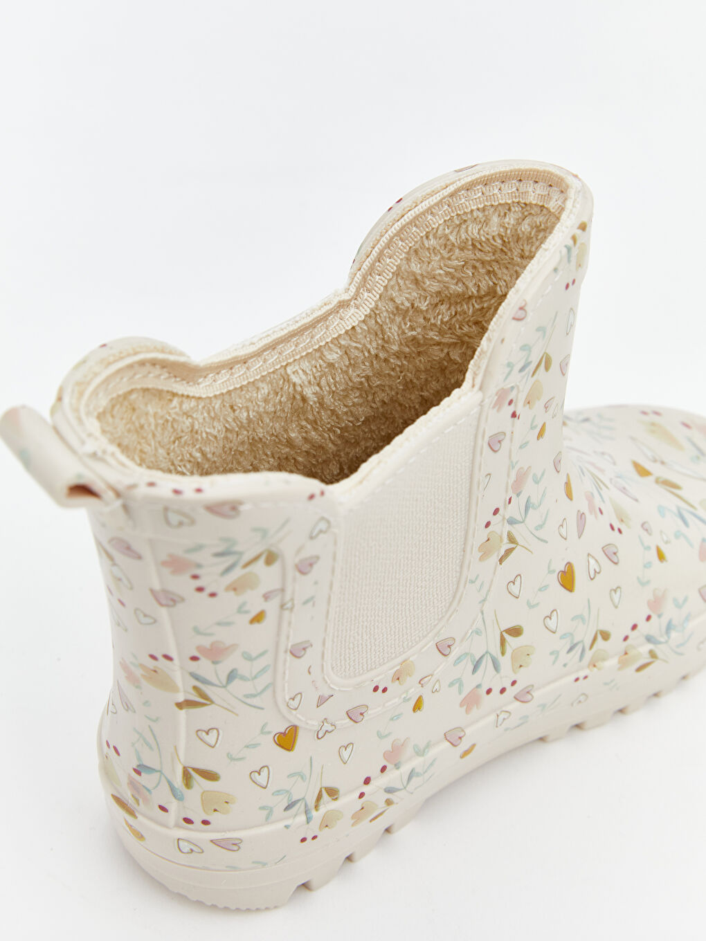 Bej Desenli Kız Bebek Yağmur Botu-5