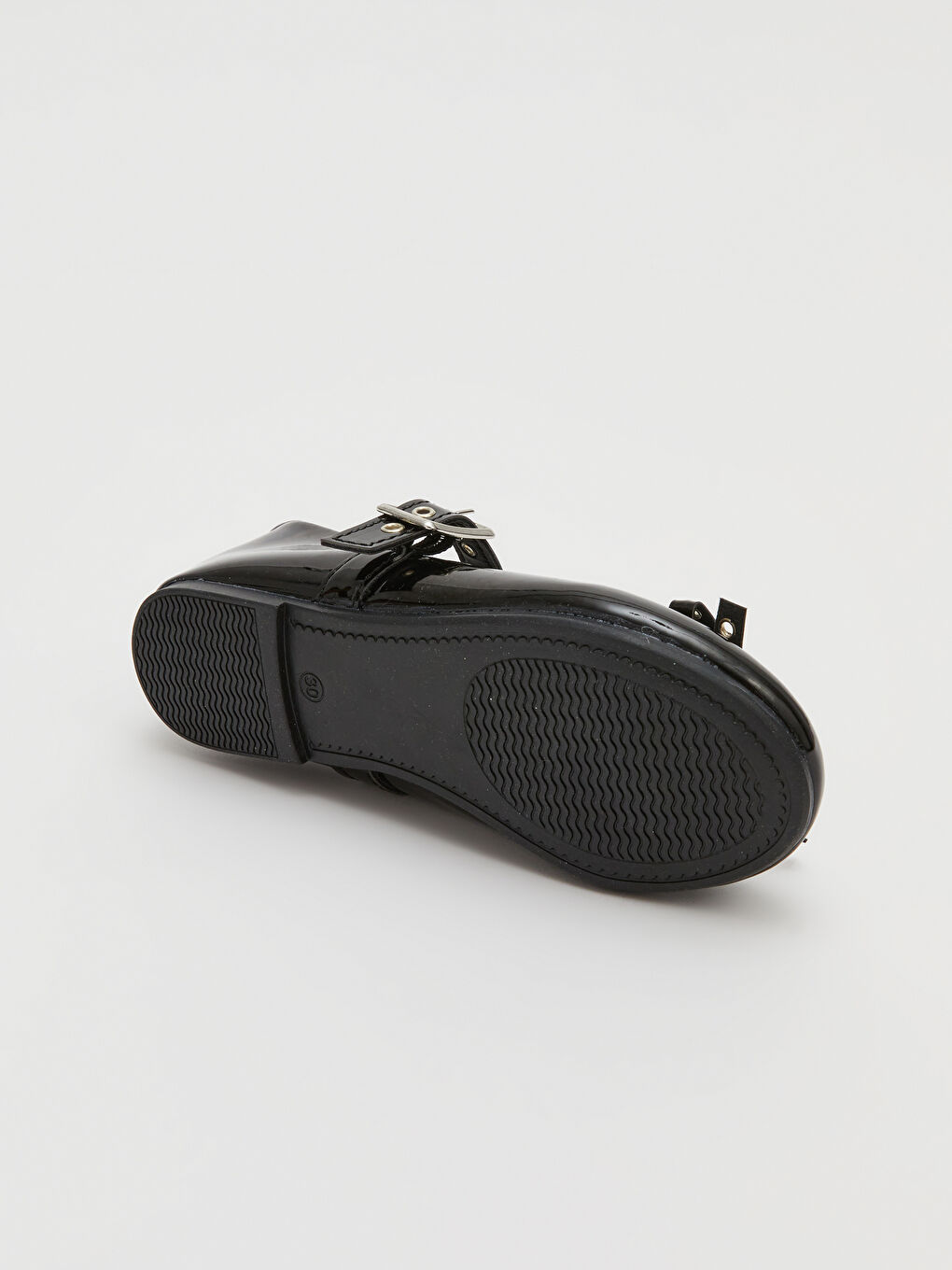 Siyah Deri Görünümlü Kız Bebek Babet-3