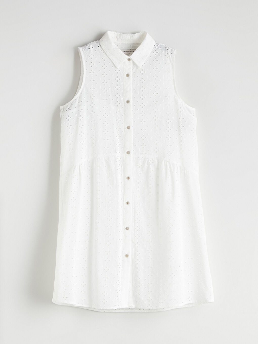 Woman WHITE Shirt Dress-4