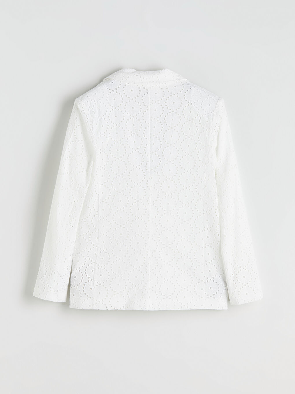 Hole-Knitted Broderie Women's Blazer Jacket-6