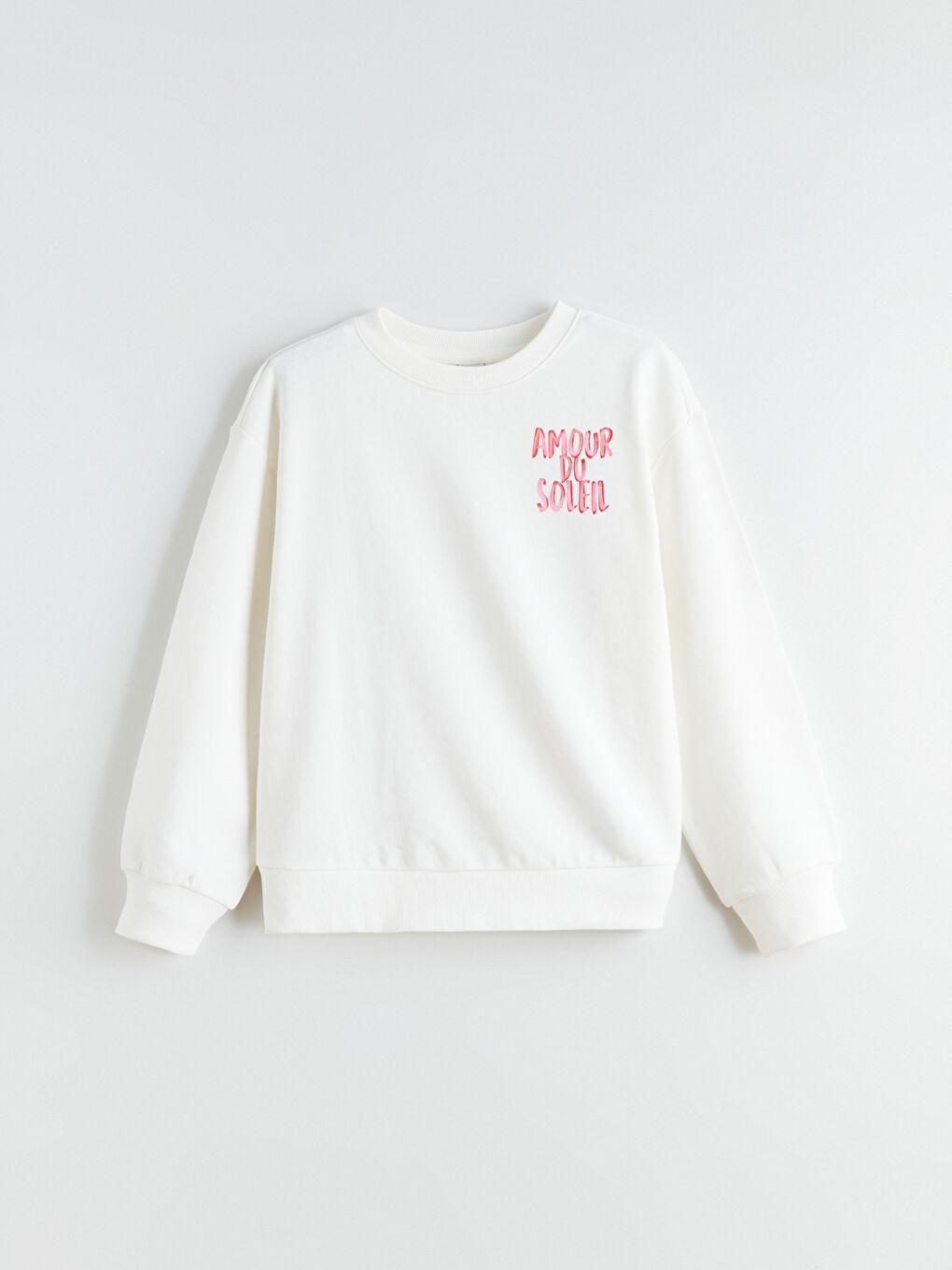 Crew Neck Printed Girls' Sweatshirt-1