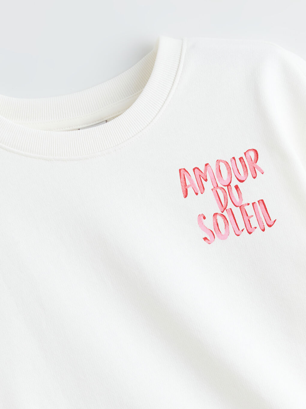 Crew Neck Printed Girls' Sweatshirt-2