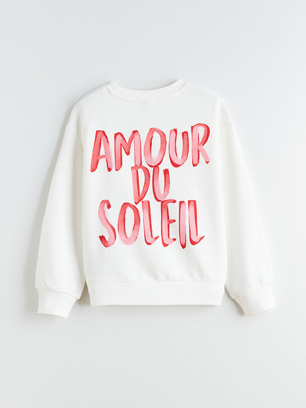 Crew Neck Printed Girls' Sweatshirt-3
