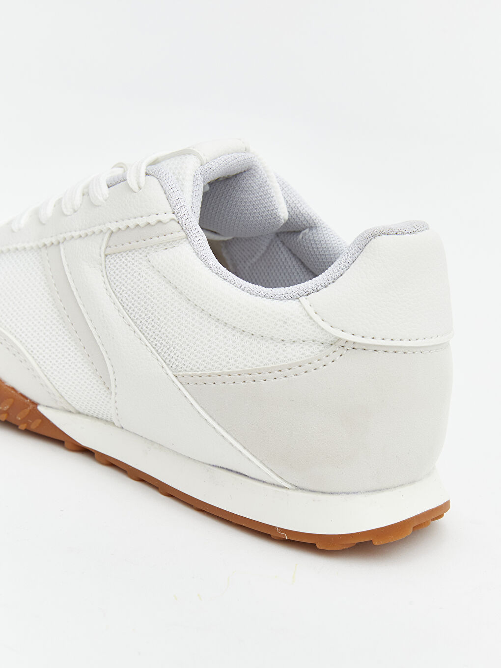 Beyaz Bağcıklı Kadın Spor Ayakkabı-4