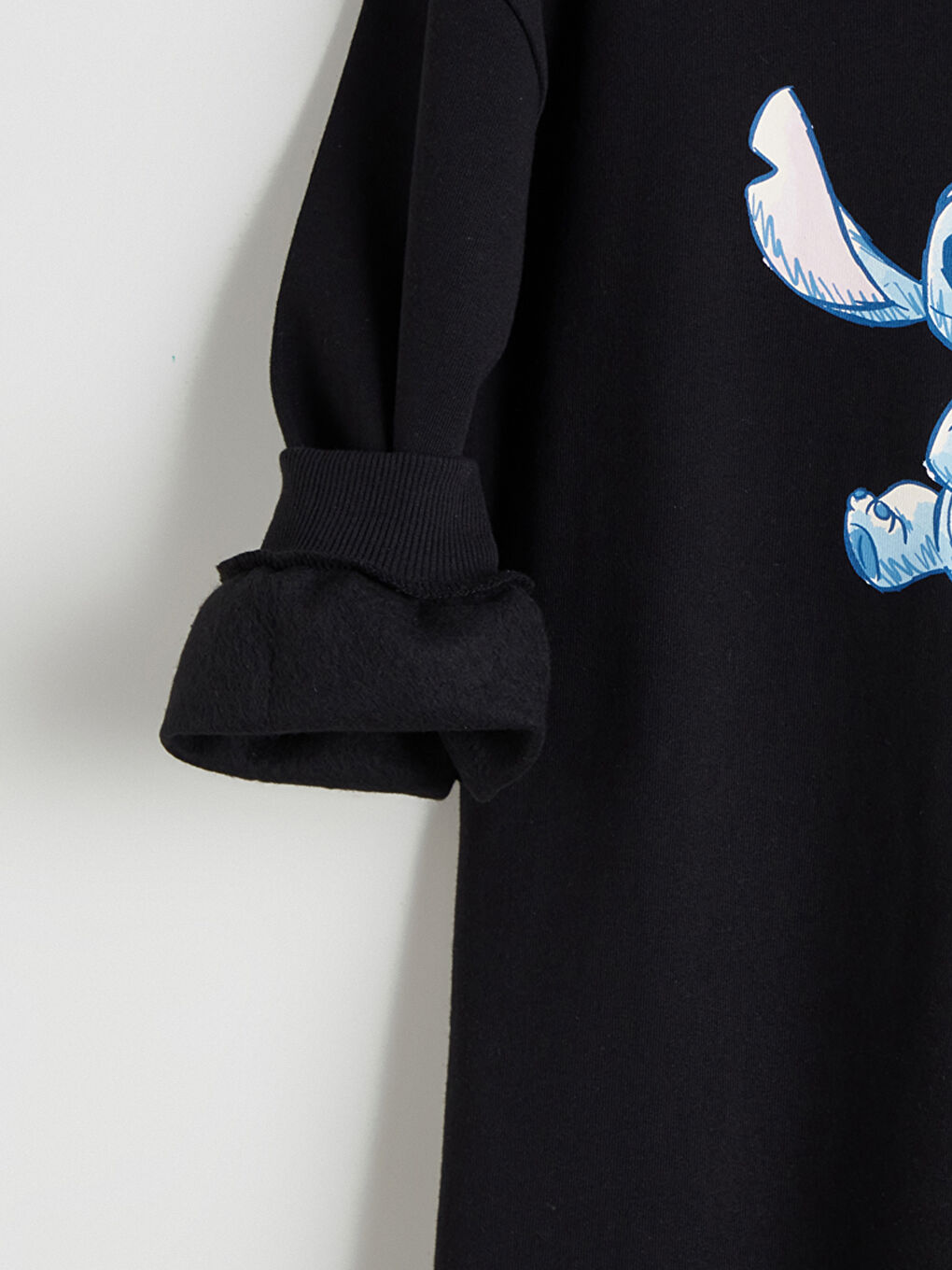 Crew Neck Stitch Printed Girls' Dress-2