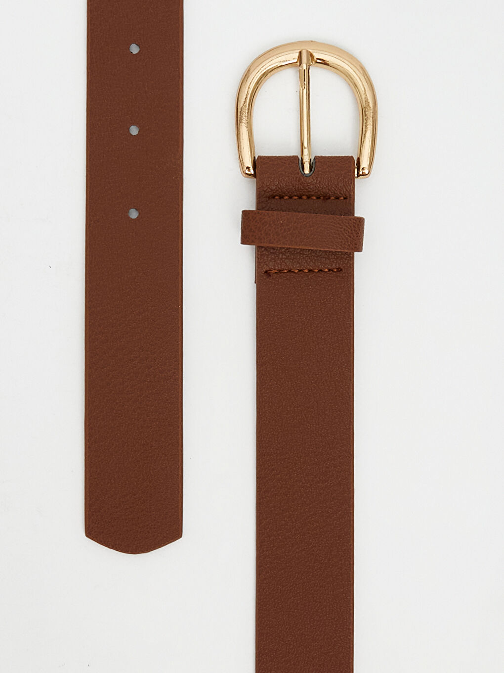 Kahverengi Deri Görünümlü Kadın Kemer-2