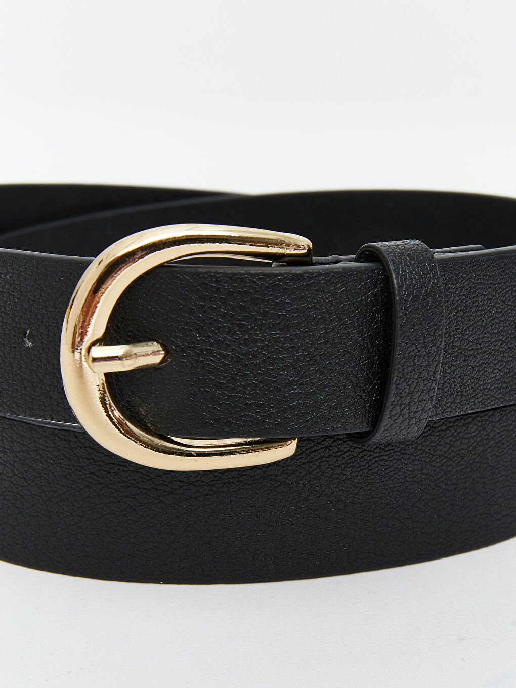 Siyah Deri Görünümlü Kadın Kemer-3