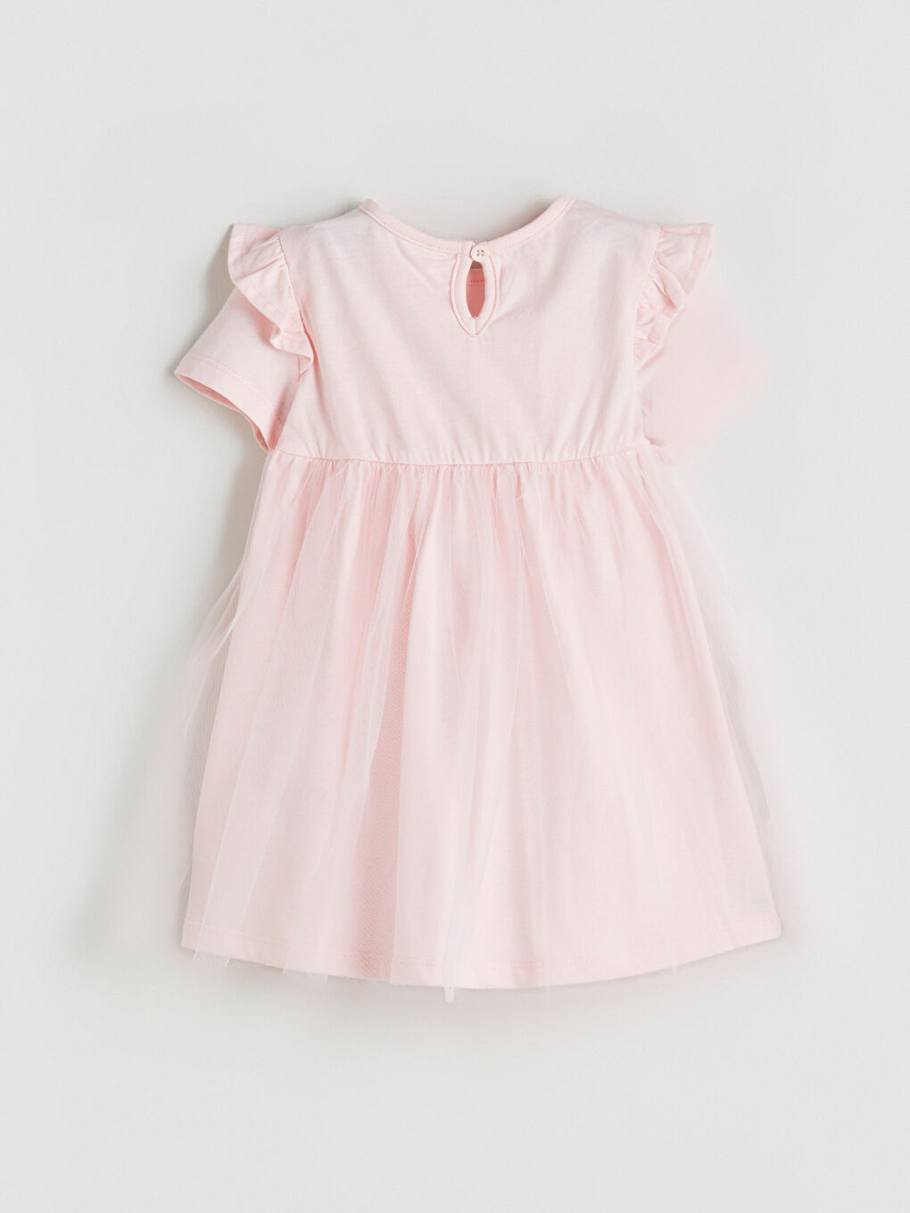 Pembe Bisiklet Yaka Kız Bebek Tütü Elbise-2
