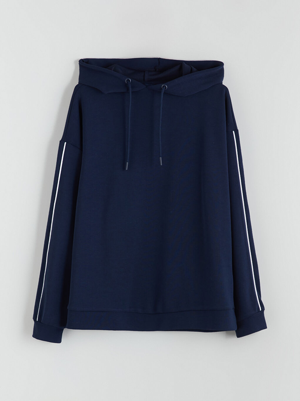 Lacivert Oversize Kadın Hoodie-5