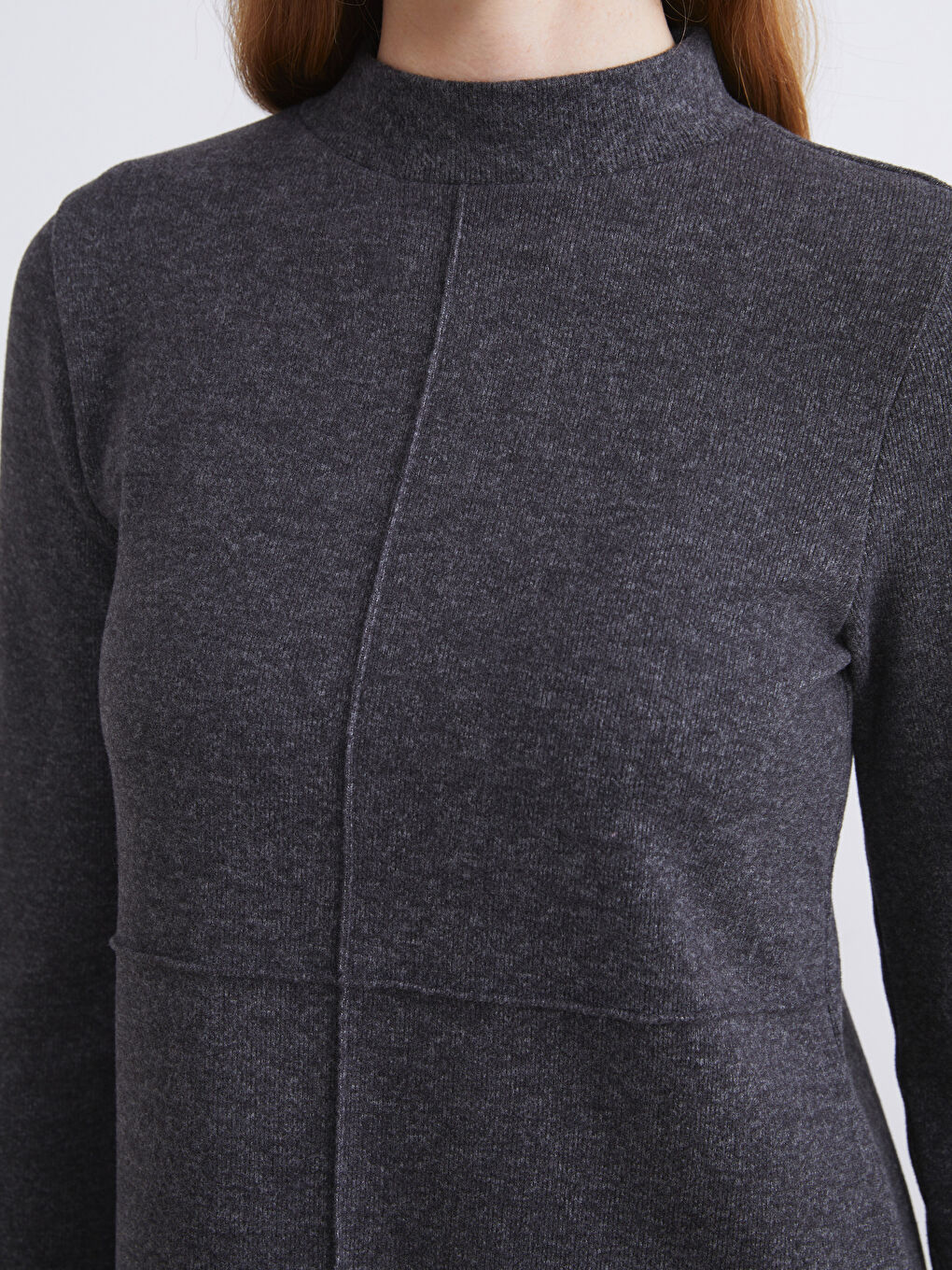 Siyah Yarım Balıkçı Yaka Mini Elbise-2