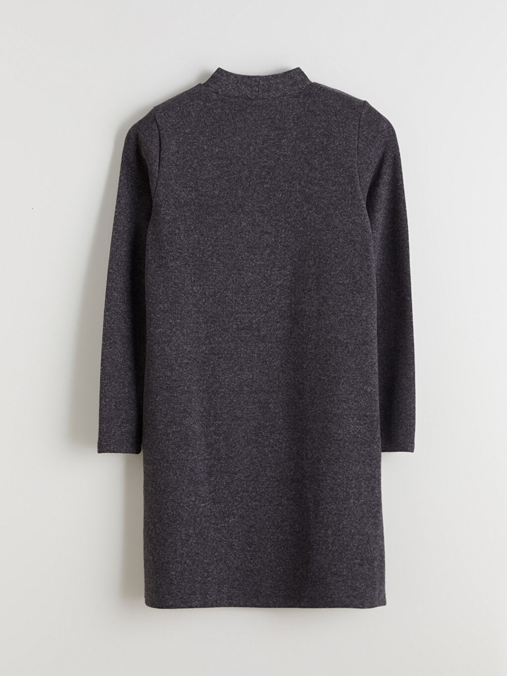 Siyah Yarım Balıkçı Yaka Mini Elbise-5