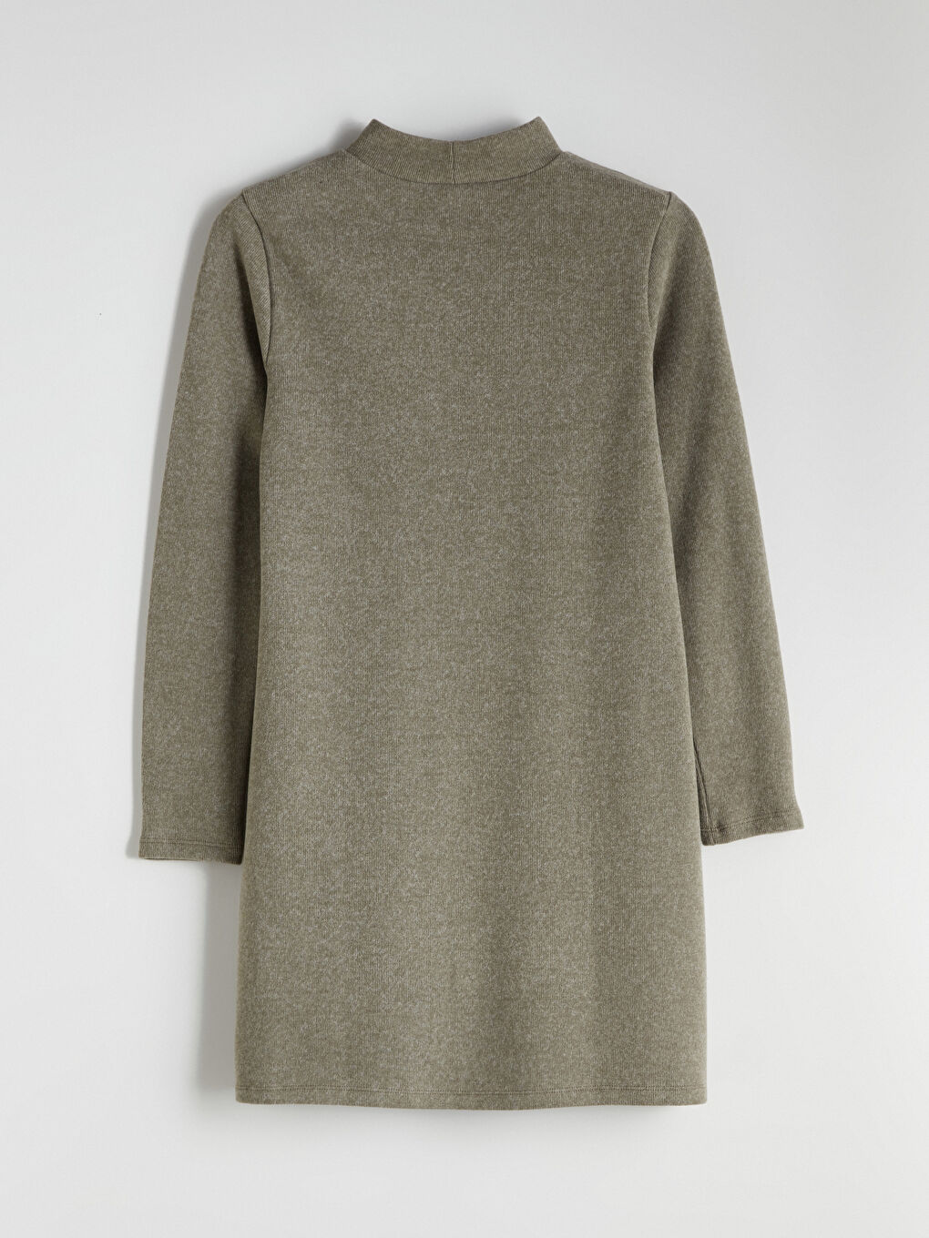 Yeşil Yarım Balıkçı Yaka Mini Elbise-5