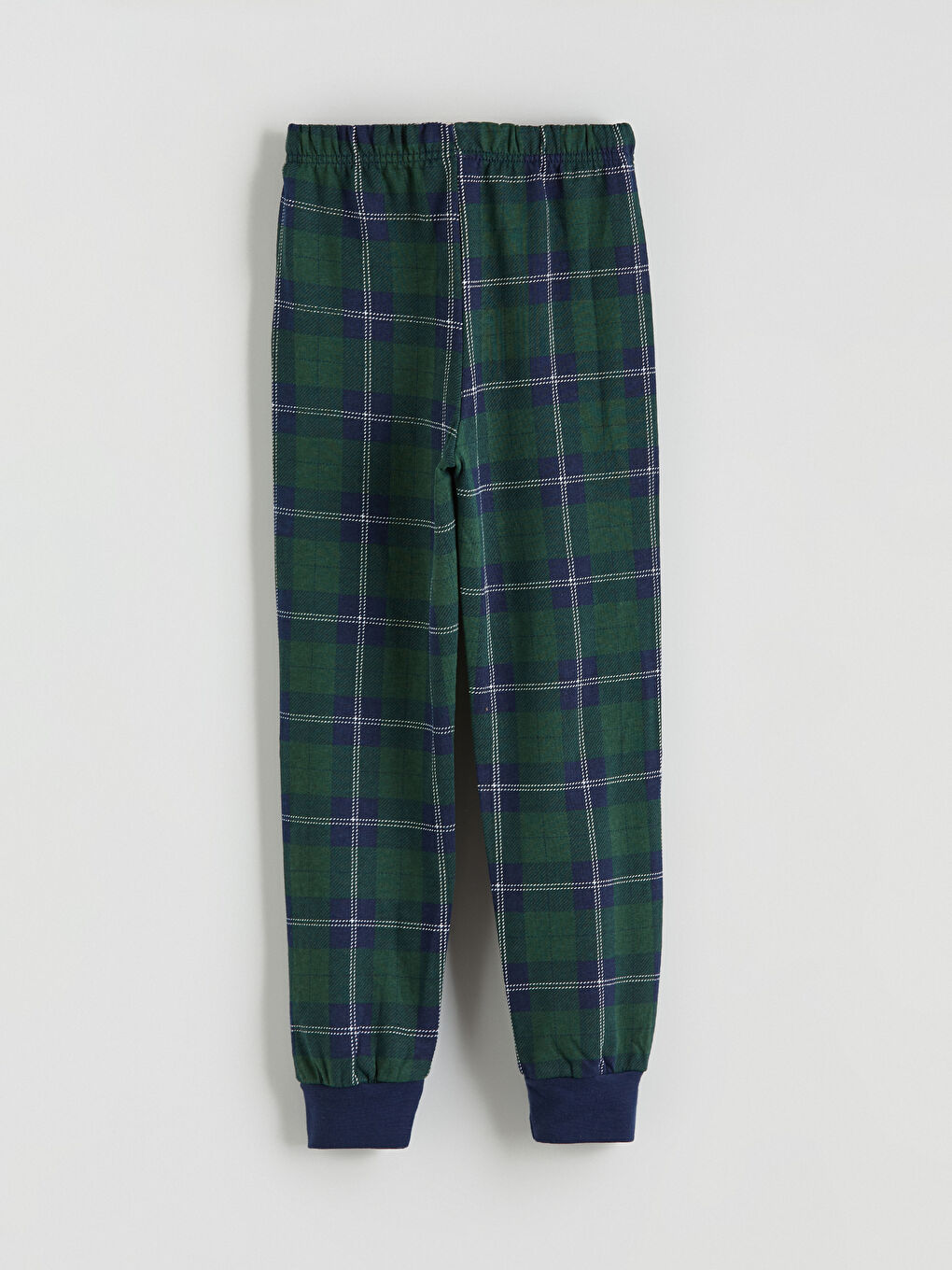 Elasticated Waist Plaid Boys' Pyjama Bottoms-1