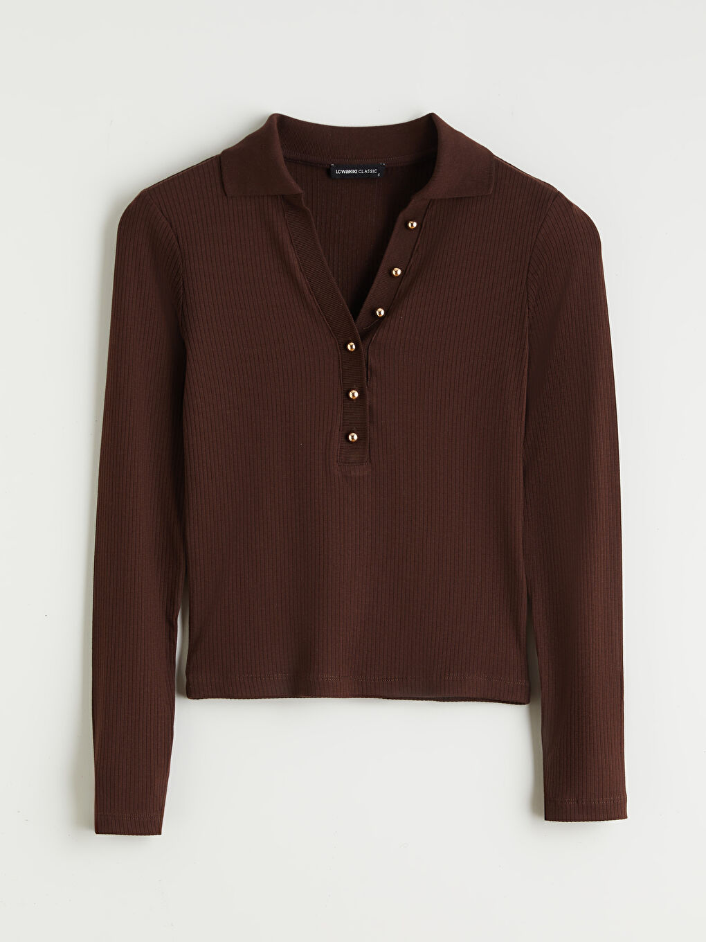 Polo Neck Modal Blend Women's T-Shirt-4