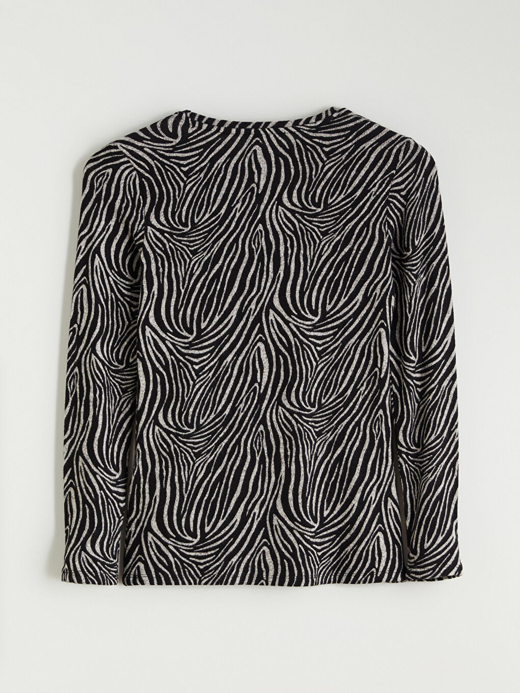 bluza s motivom s okruglim izrezom -7