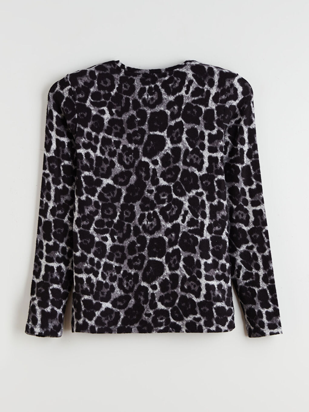 bluza s motivom s okruglim izrezom -5