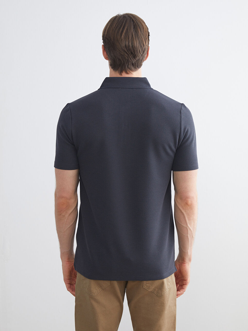 Antrasit Polo Yaka Erkek Tişört-3