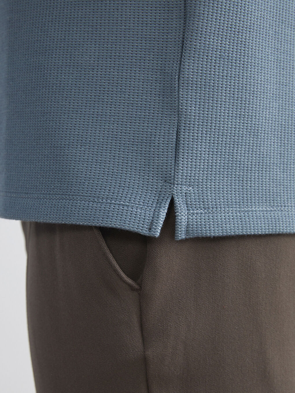 Mavi Polo Yaka Erkek Tişört-7