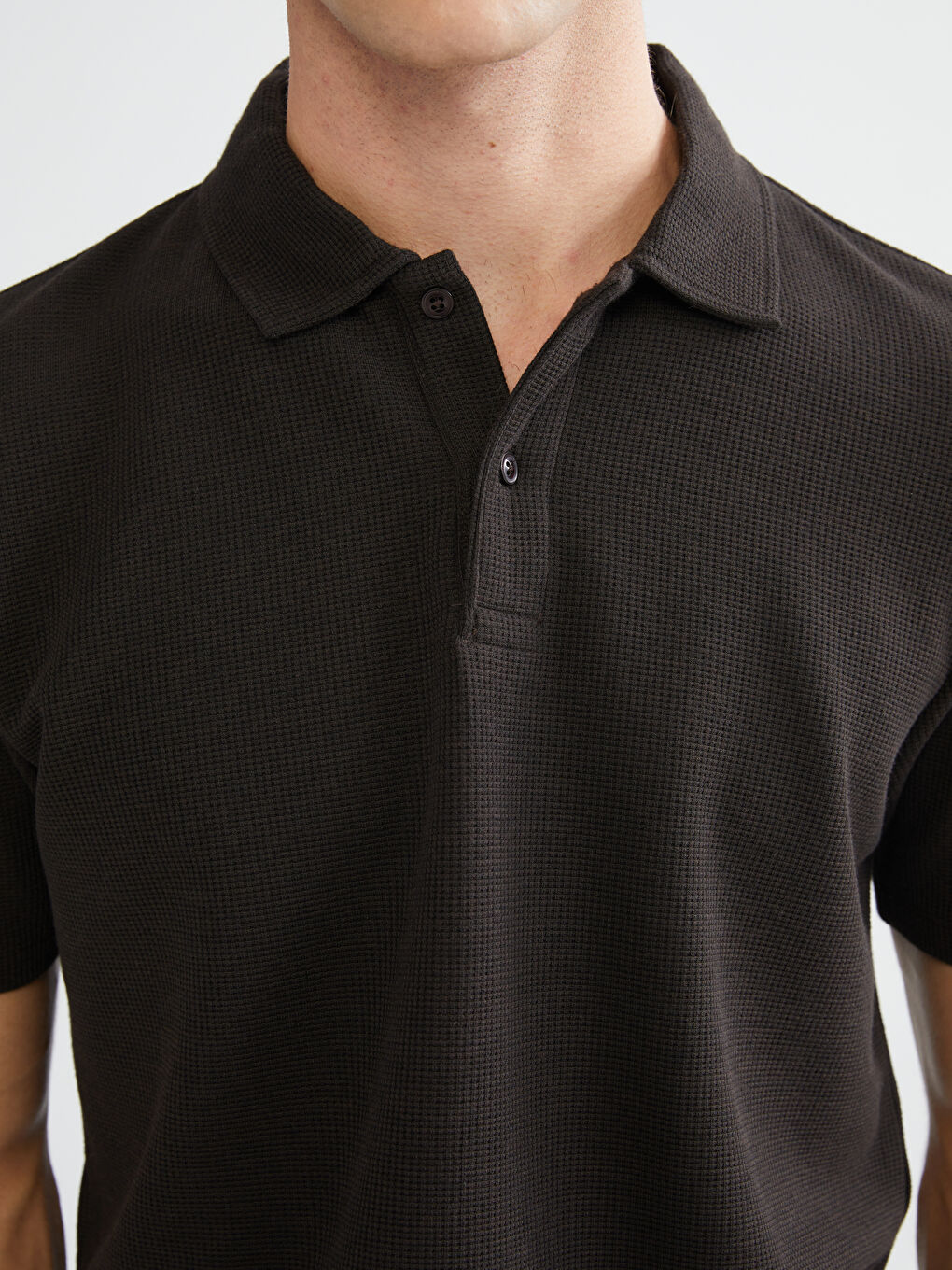 Kahverengi Polo Yaka Erkek Tişört-2