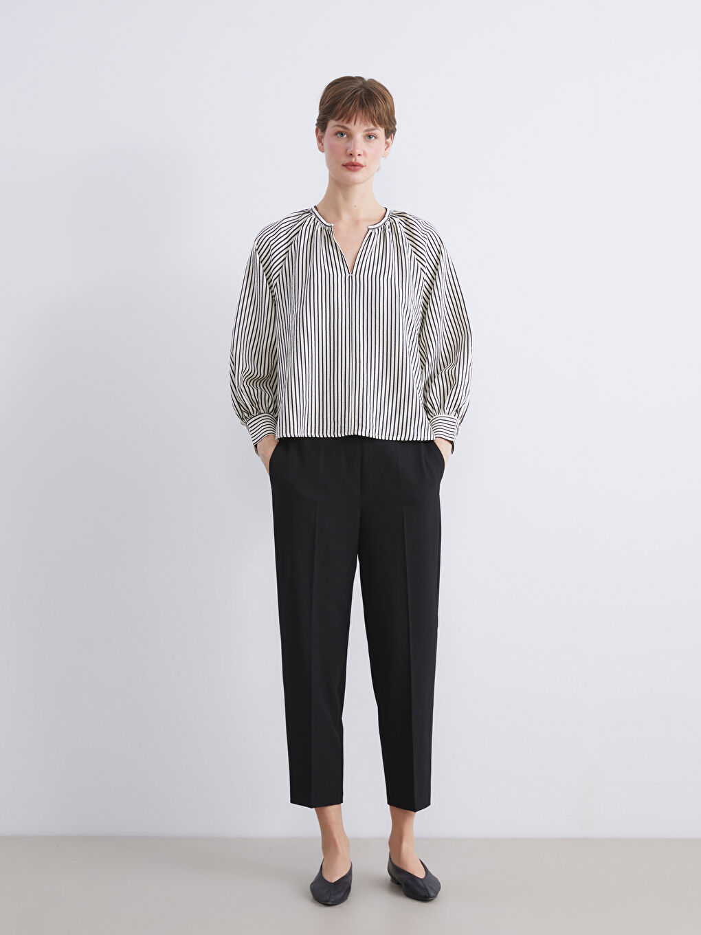LCW Comfort Woman BLACK Blouse -W5K449Z8-LEG