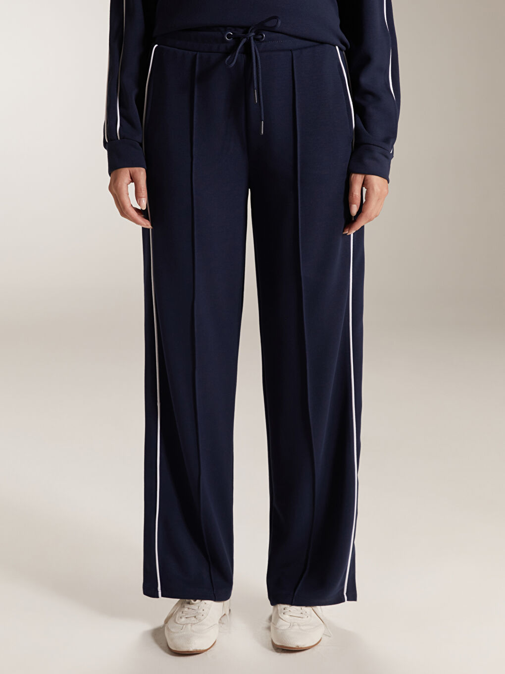 Lacivert Beli Lastikli Kadın Eşofman Altı-3