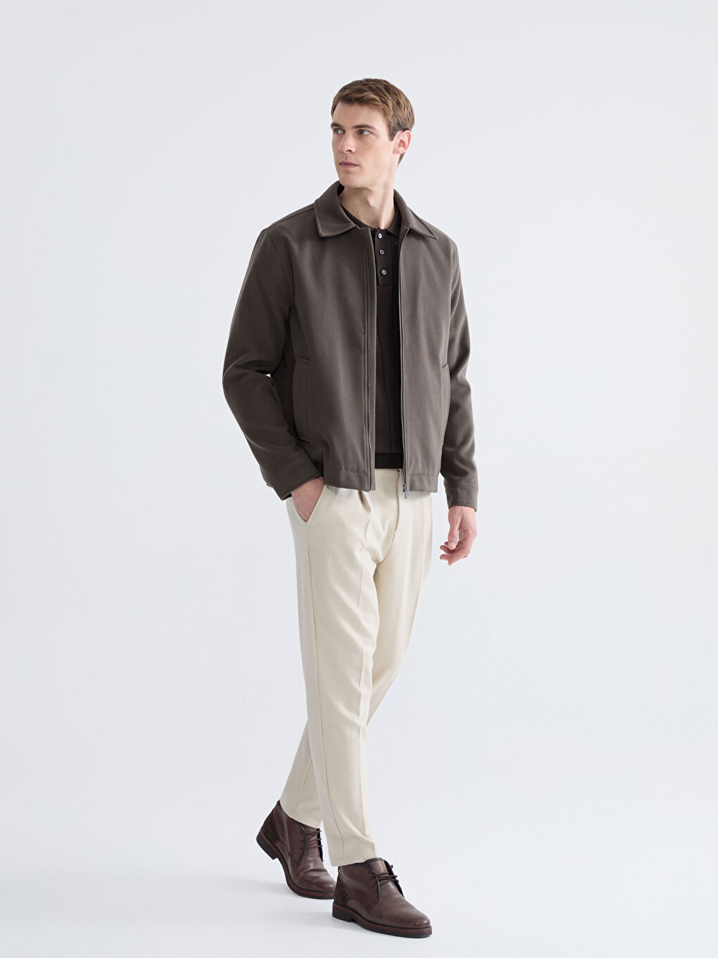 Standard Fit Collared Neck Men's Cachet Coat-1