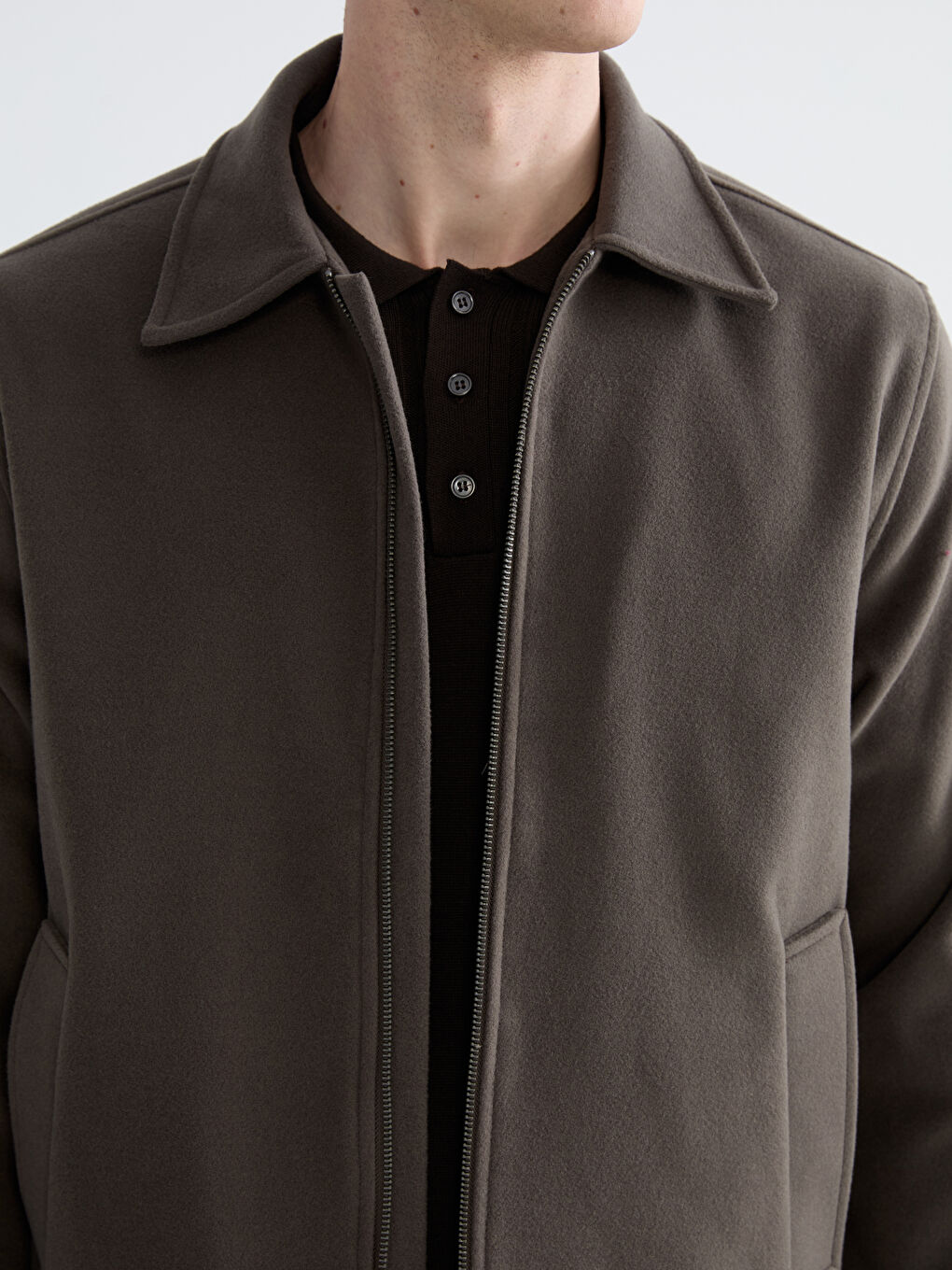 Standard Fit Collared Neck Men's Cachet Coat-2