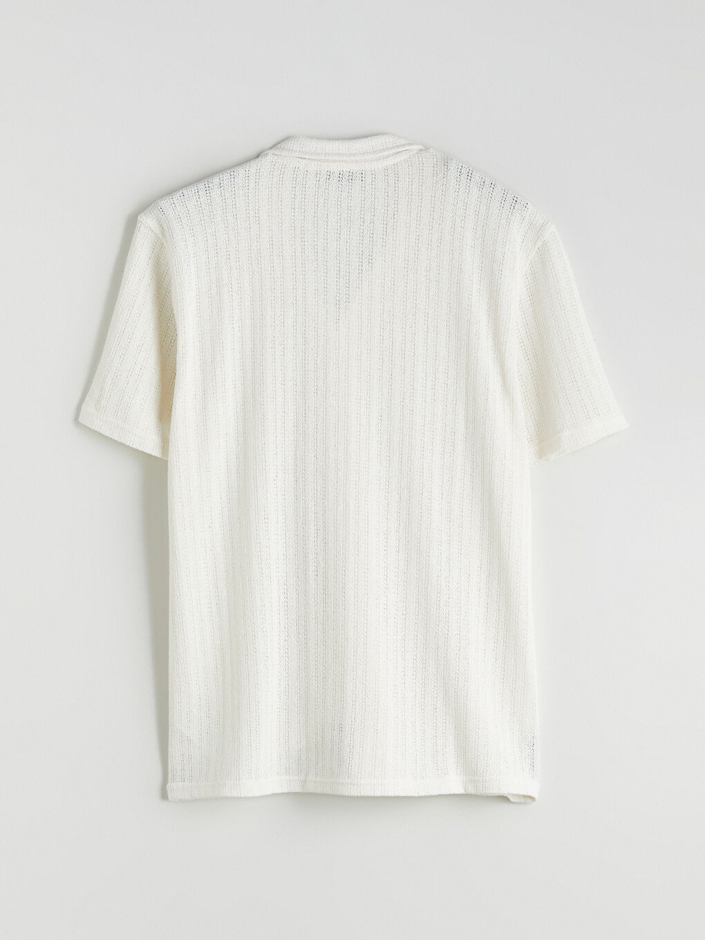 Ekru Regular Fit Resort Yaka Kısa Kollu Erkek Gömlek-9