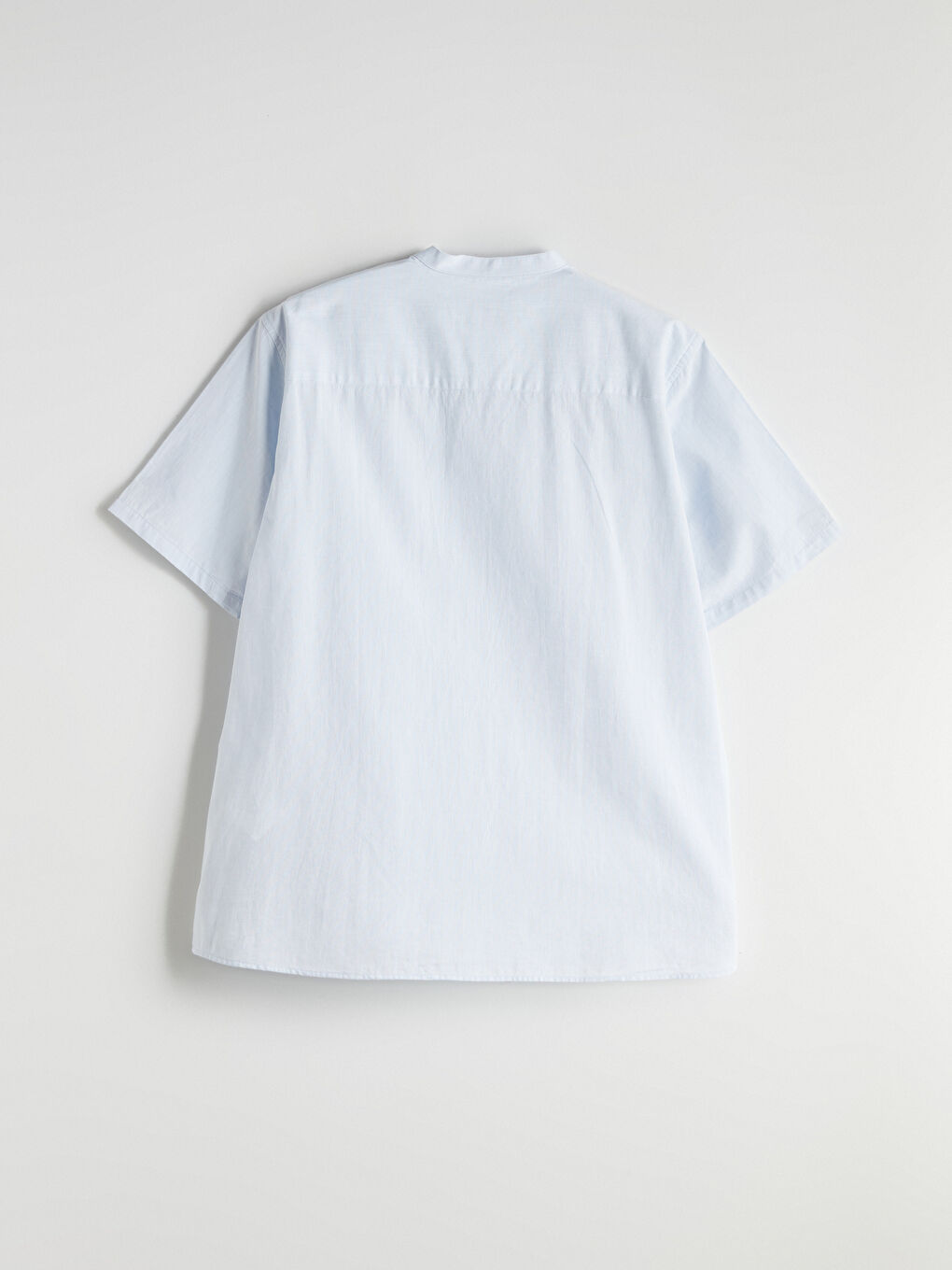 Mavi Regular Fit Kısa Kollu Keten Karışımlı Erkek Gömlek-9