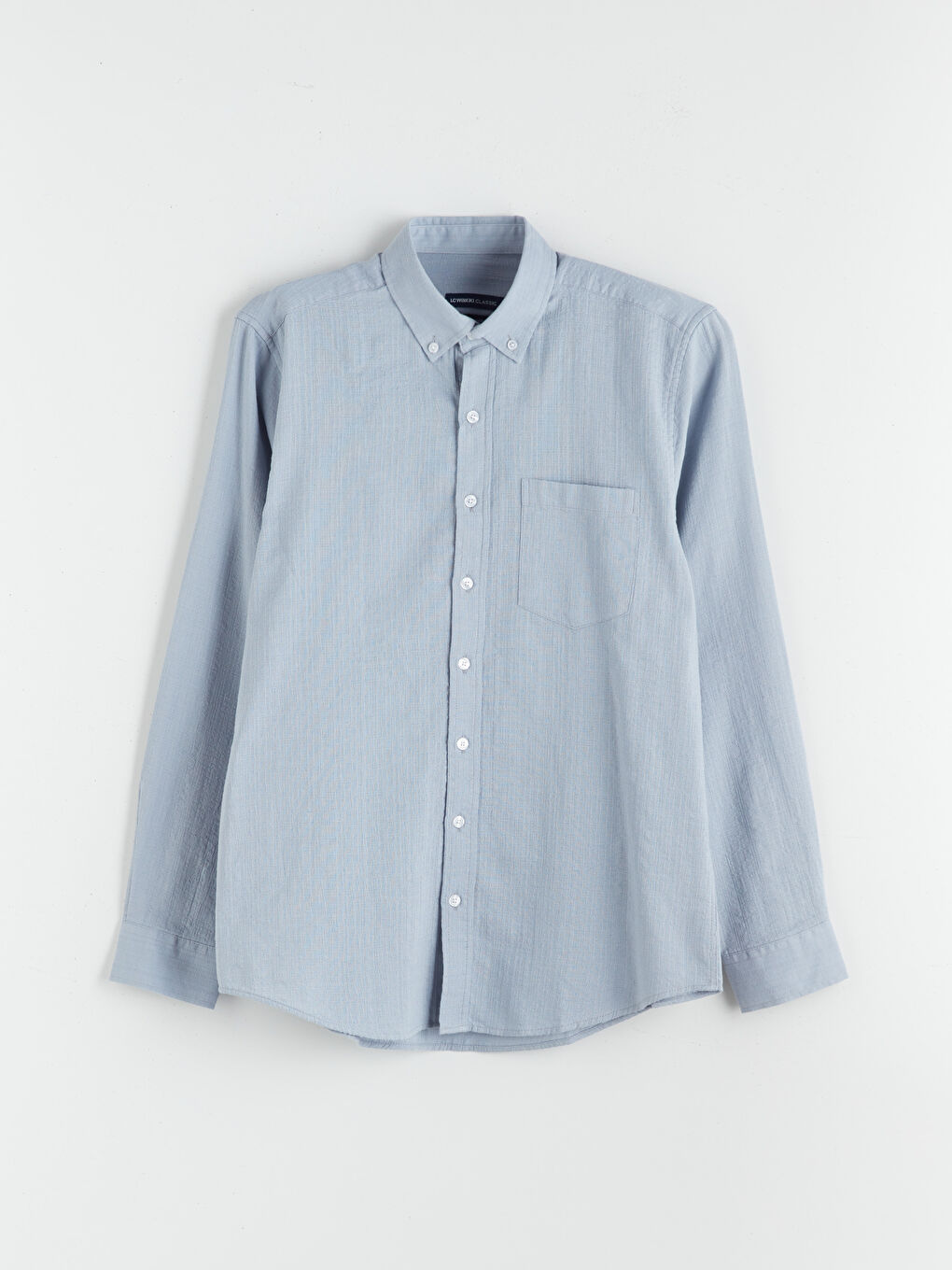 Mavi Regular Fit Uzun Kollu Armürlü Erkek Gömlek-4