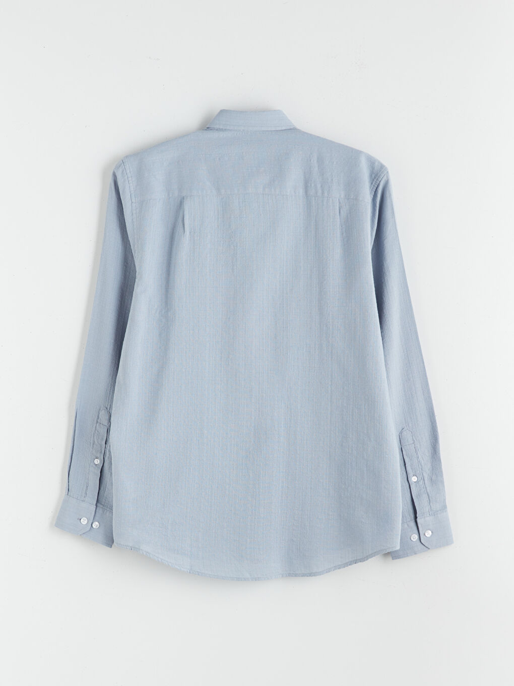 Mavi Regular Fit Uzun Kollu Armürlü Erkek Gömlek-5