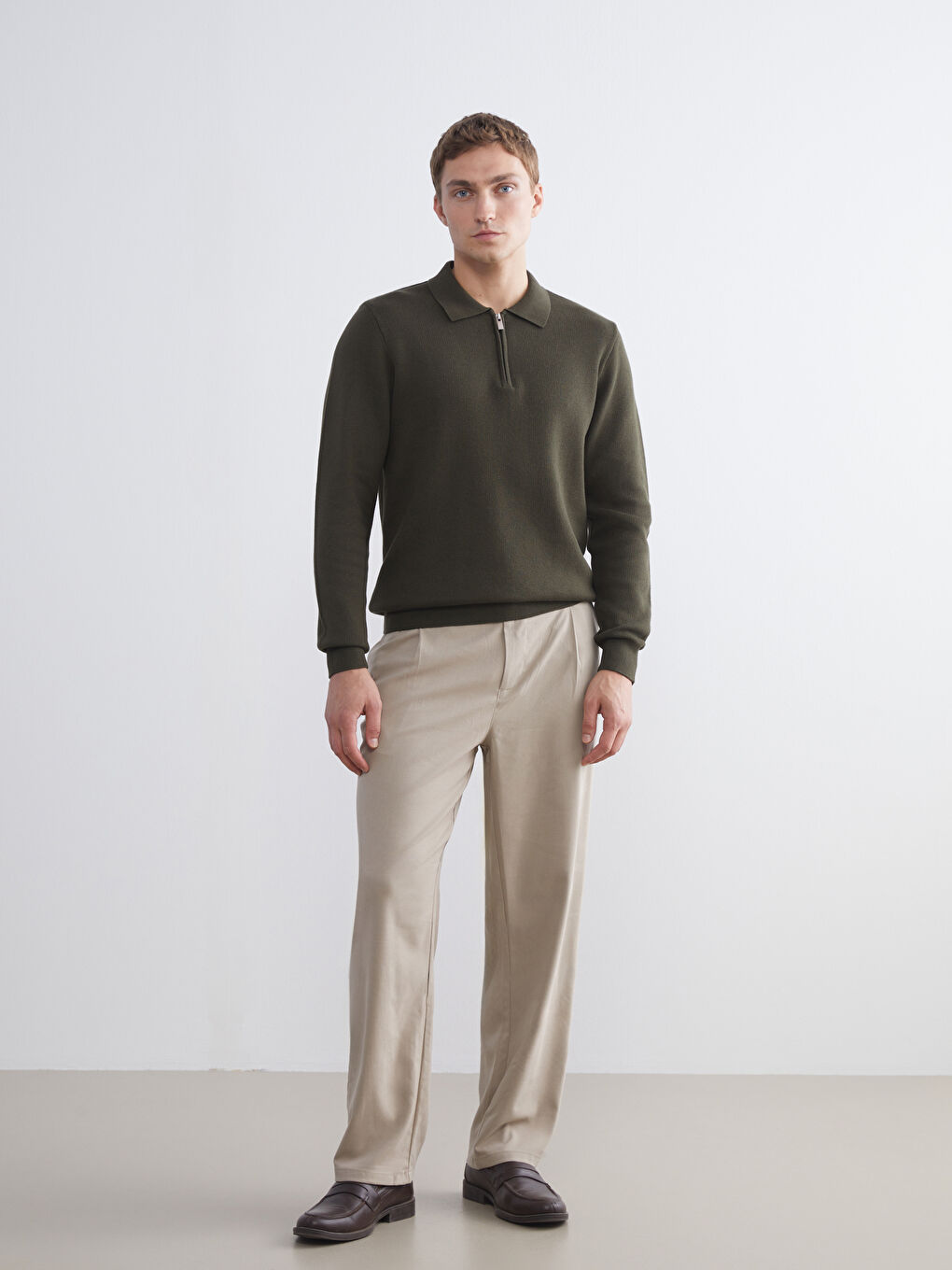 LCW ECO Relaxed Fit Men's Chino Trousers -W5K495Z8-Z5B