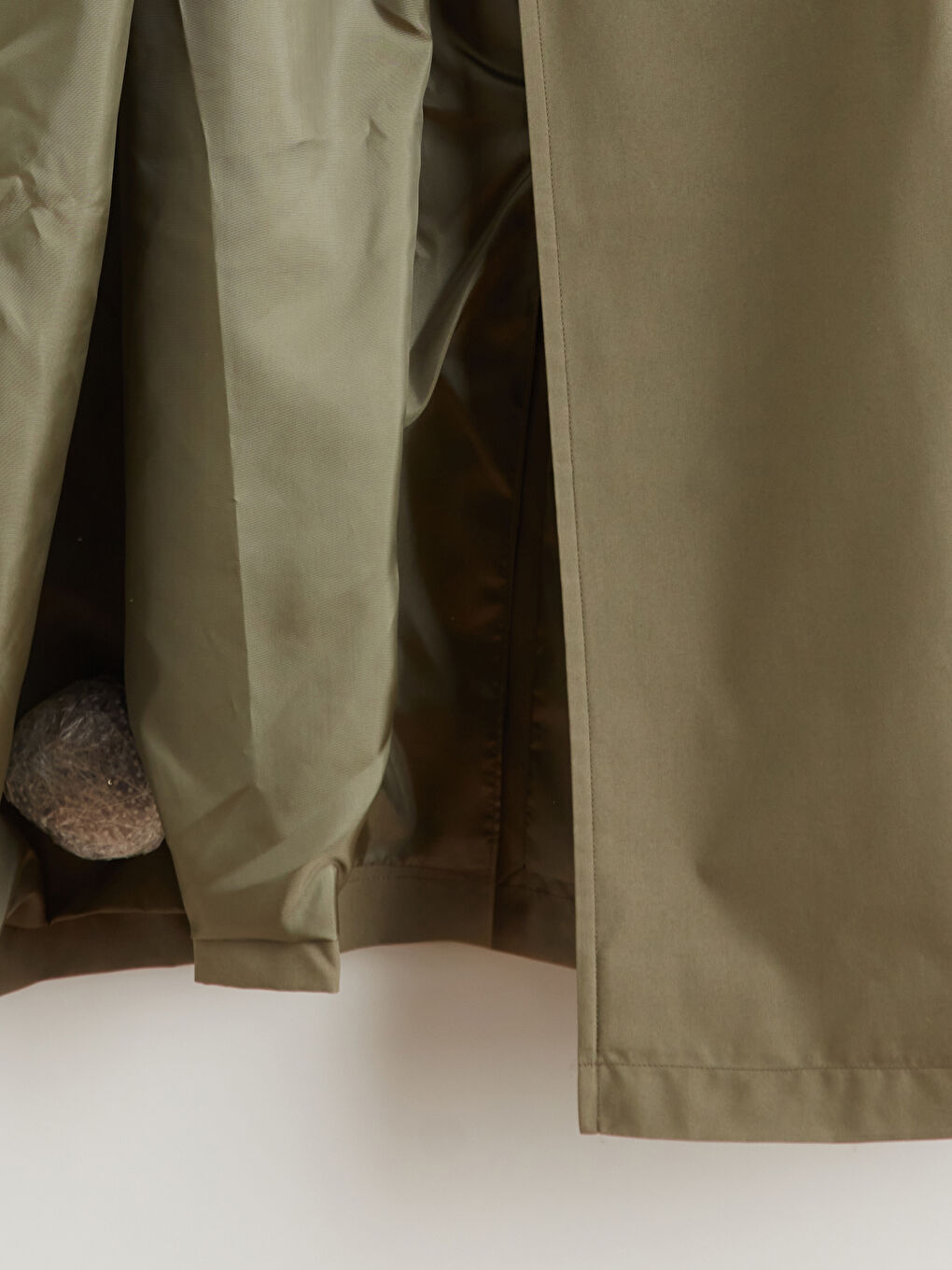 Haki Ceket Yaka Kadın Trençkot-6