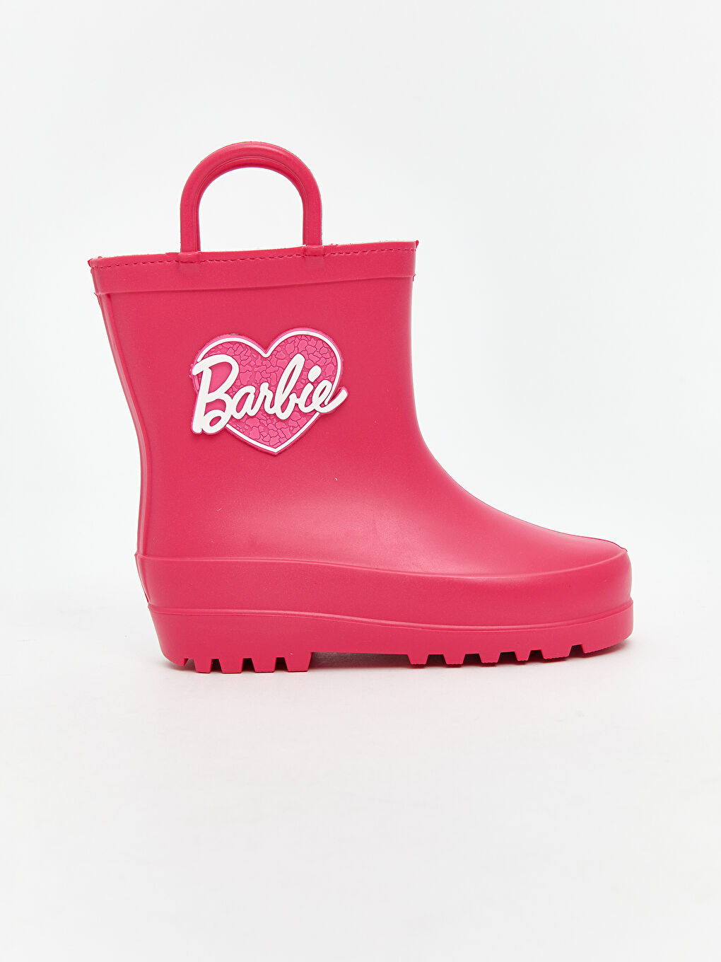 Fuşya Barbie Baskılı Kız Bebek Yağmur Botu-1