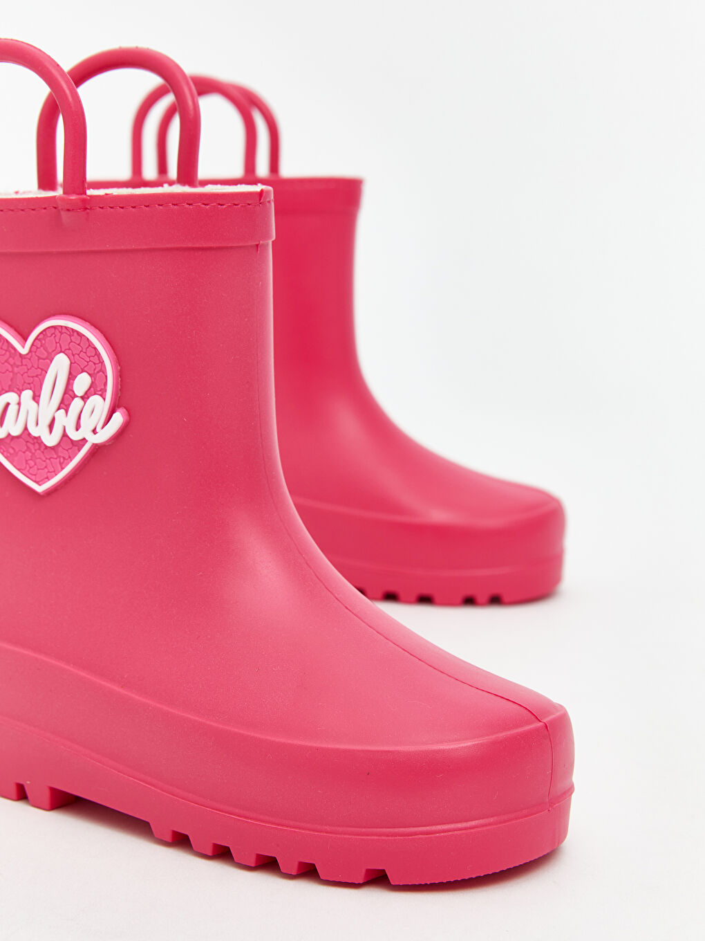 Fuşya Barbie Baskılı Kız Bebek Yağmur Botu-2