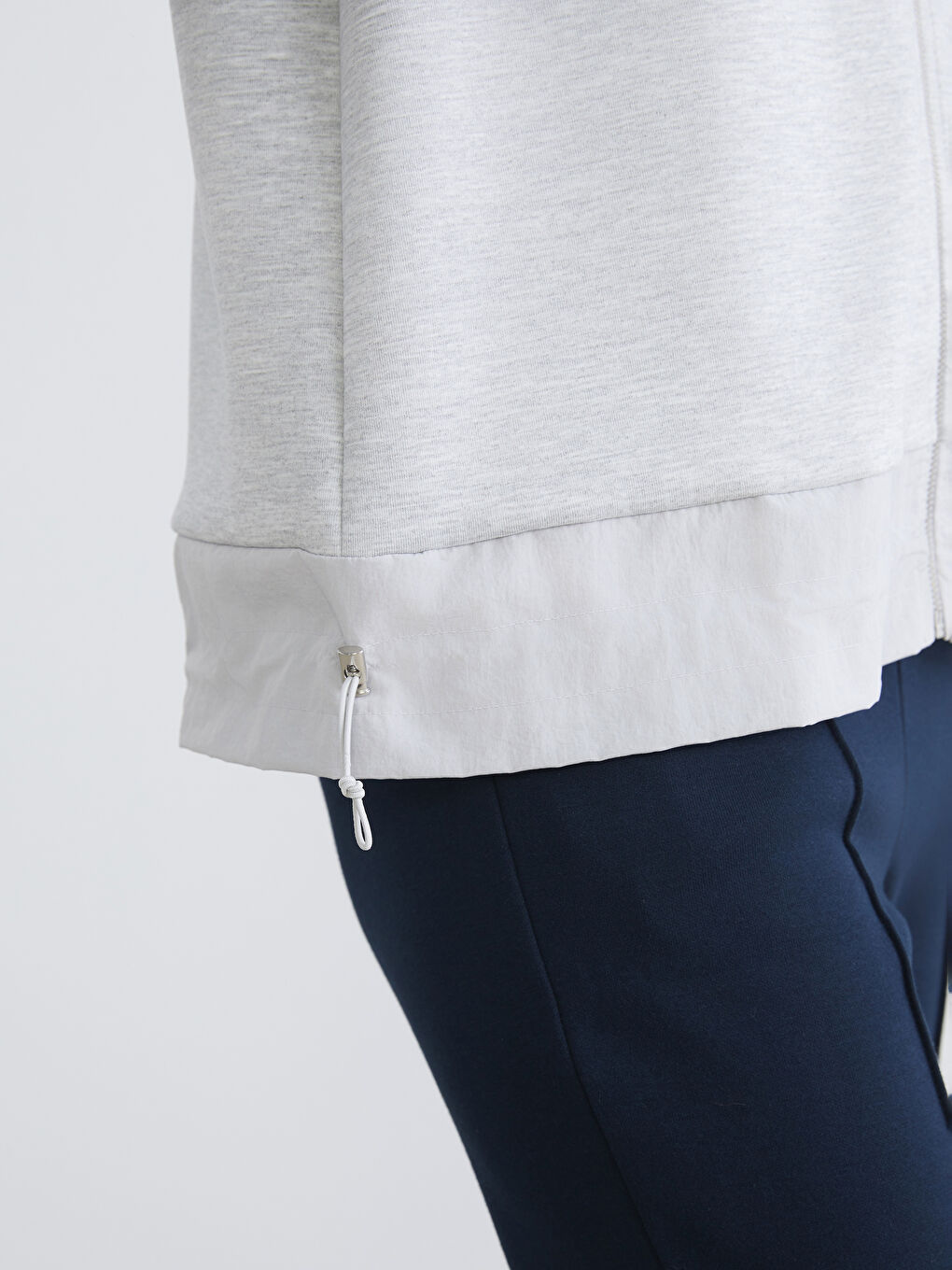 Gri Kapüşonlu Kadın Yelek-6