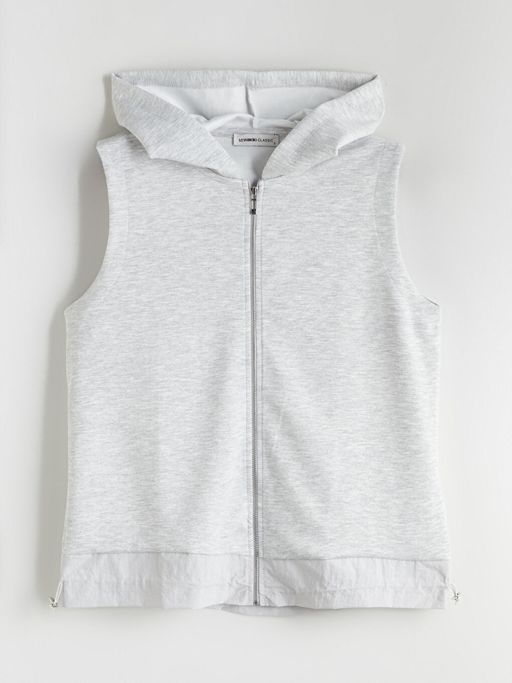 Gri Kapüşonlu Kadın Yelek-10