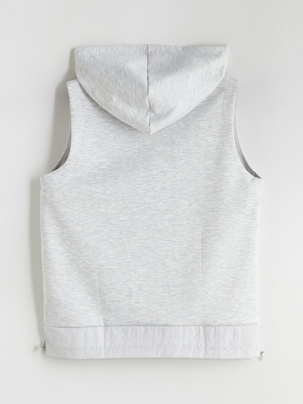 Gri Kapüşonlu Kadın Yelek-11