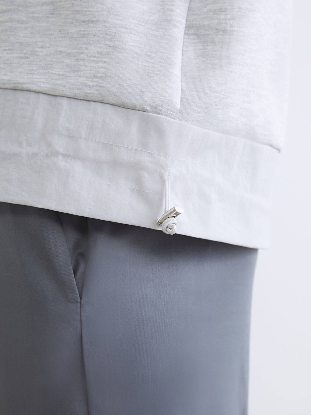 Gri Kapüşonlu Kadın Yelek-5