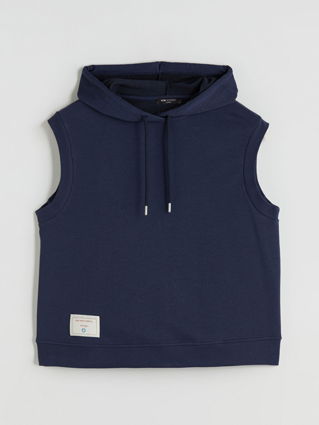 Lacivert Kapüşonlu Kadın Tunik-9