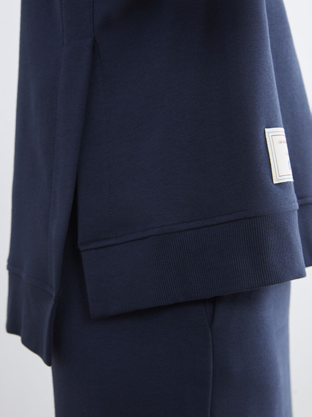 Lacivert Kapüşonlu Kadın Tunik-5