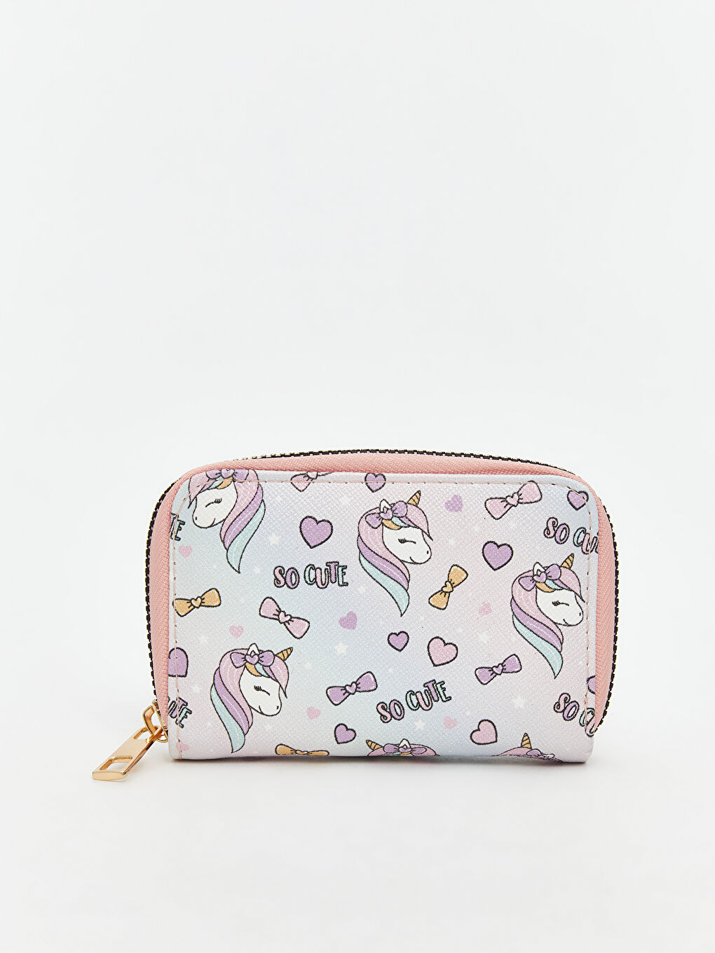 Lila Baskılı Kız Çocuk Cüzdan