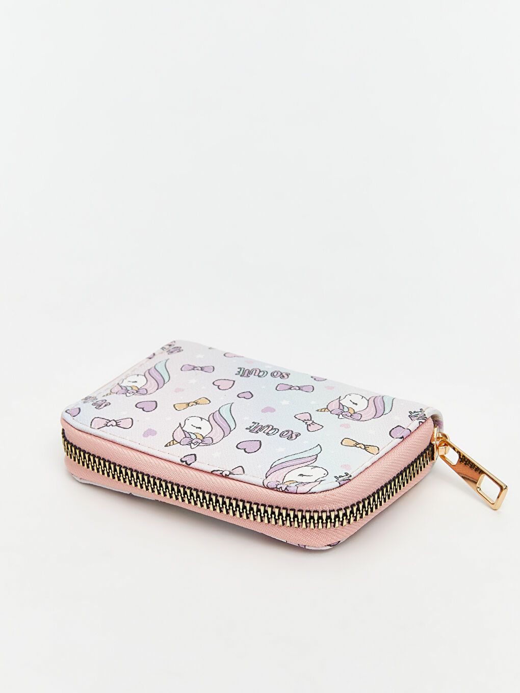 Lila Baskılı Kız Çocuk Cüzdan-1