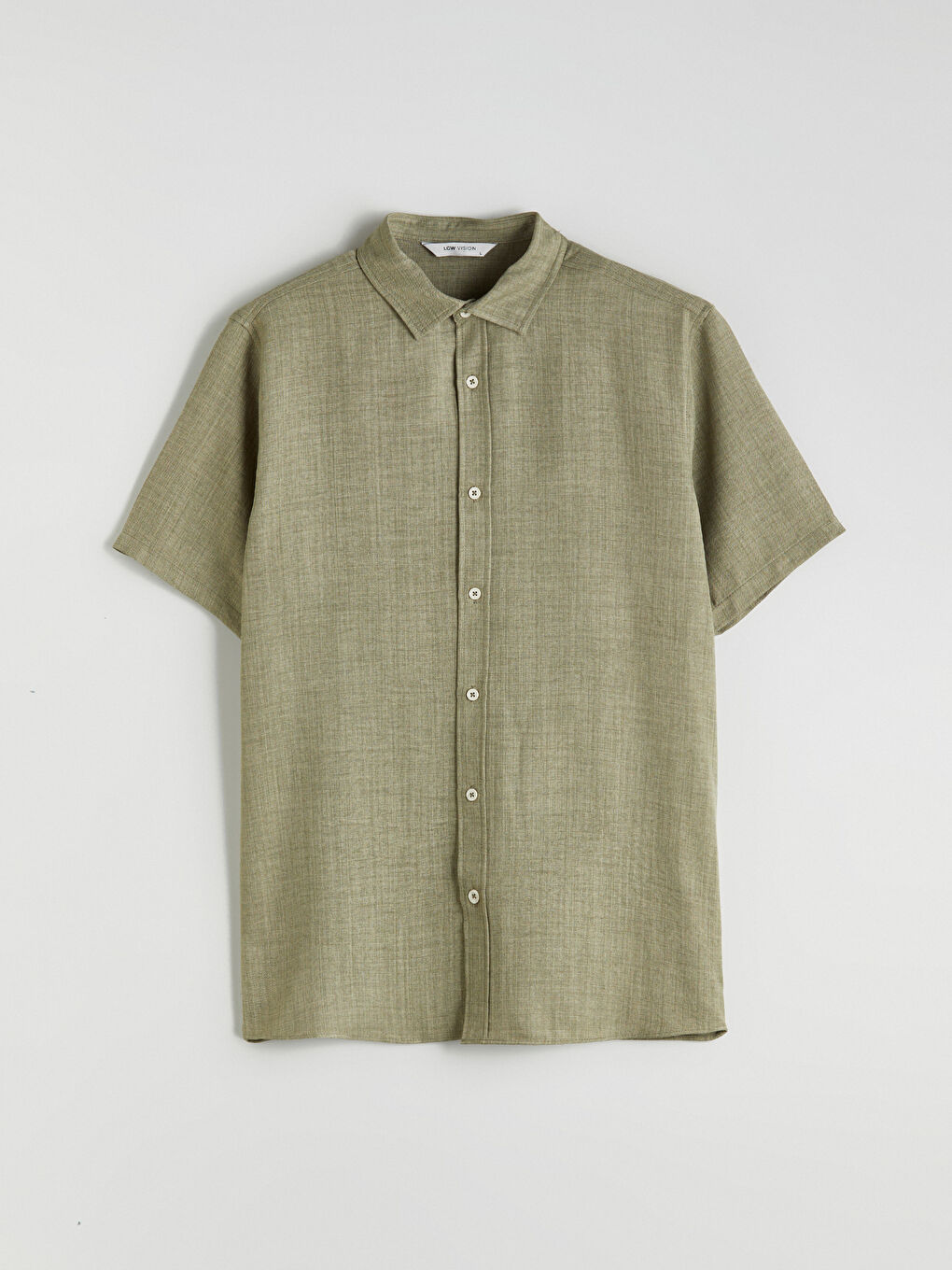 Yeşil Regular Fit Kısa Kollu Erkek Gömlek-10