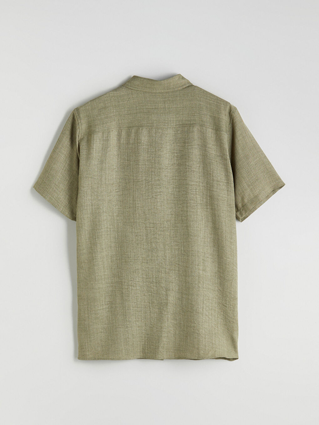 Yeşil Regular Fit Kısa Kollu Erkek Gömlek-11