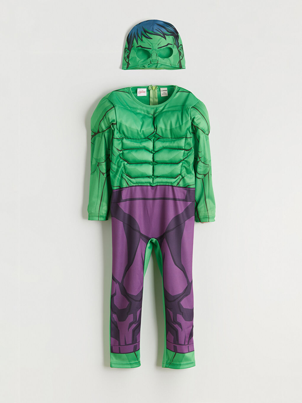 Yeşil Erkek Çocuk Hulk Kostüm ve Maske-1