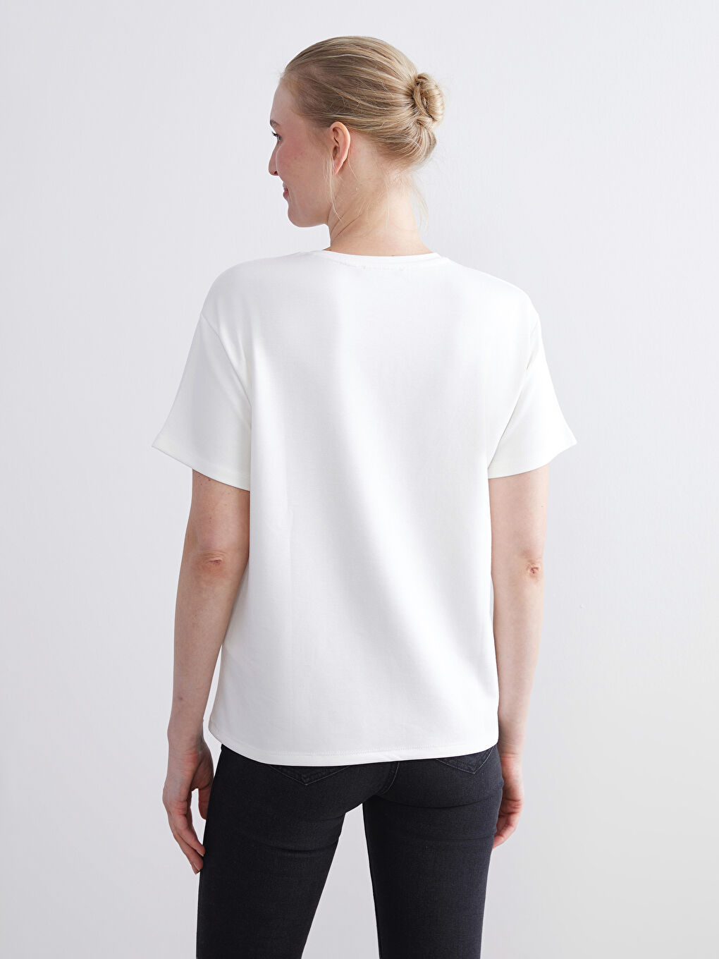 Woman ECRU T-Shirt-7