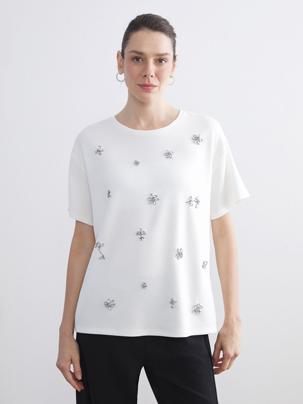 Woman ECRU T-Shirt-1