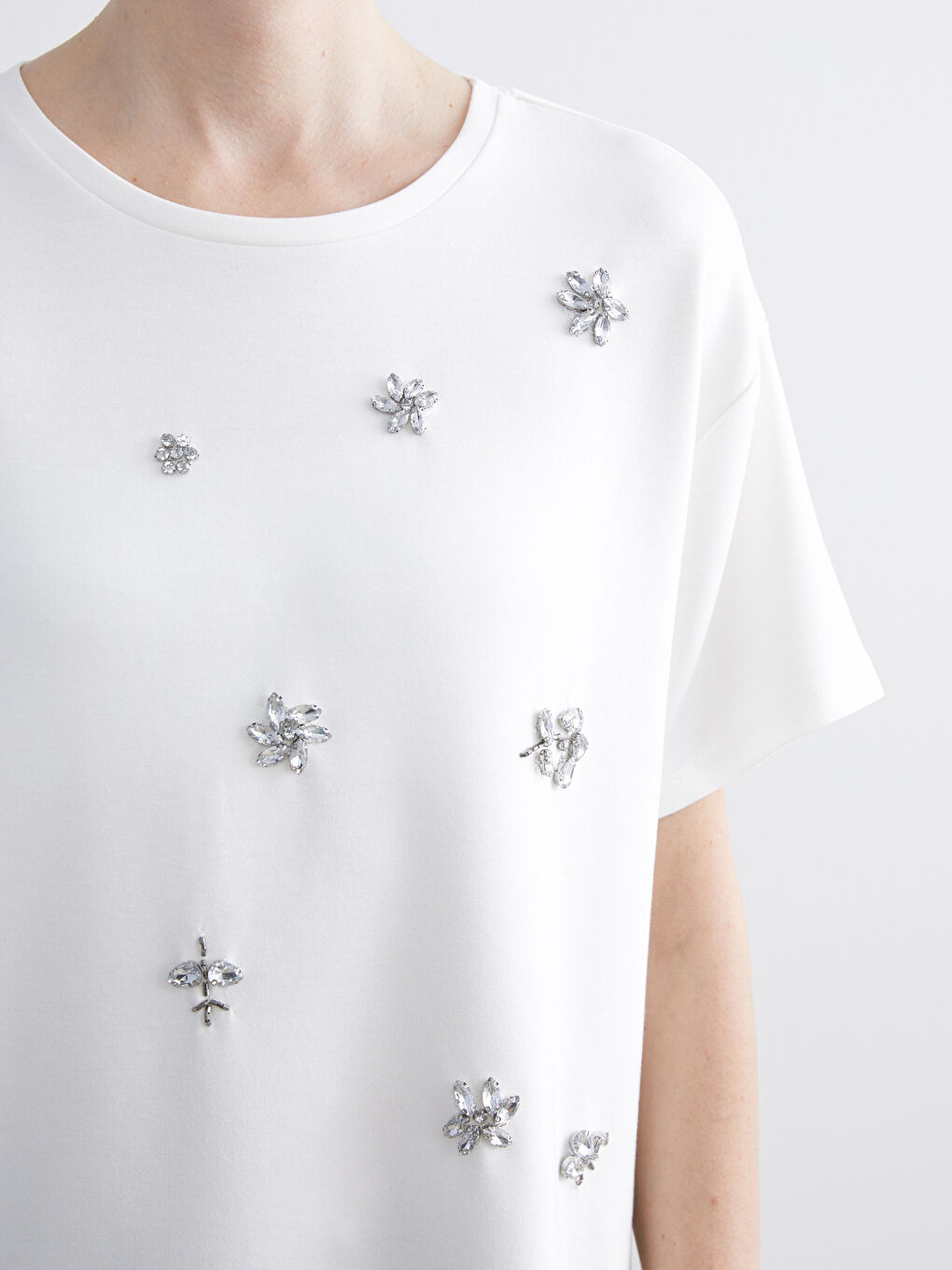 Woman ECRU T-Shirt-4
